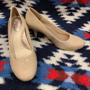 Cayla Jellypop Nude Round Toe Kitten Heels
